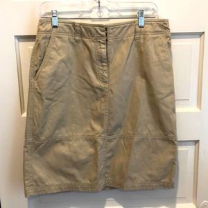 Vintage Jones New York khaki 100% cotton skirt 8